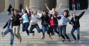 StudentsJumping